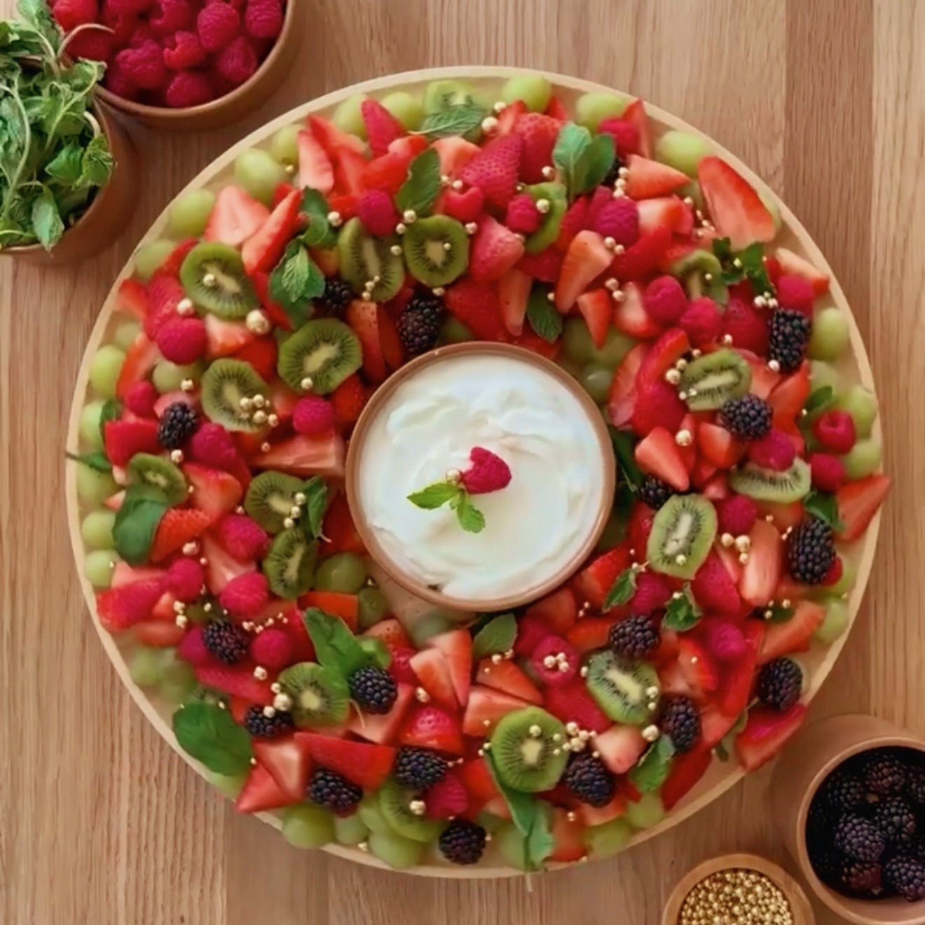 Christmas Fruit Wreath